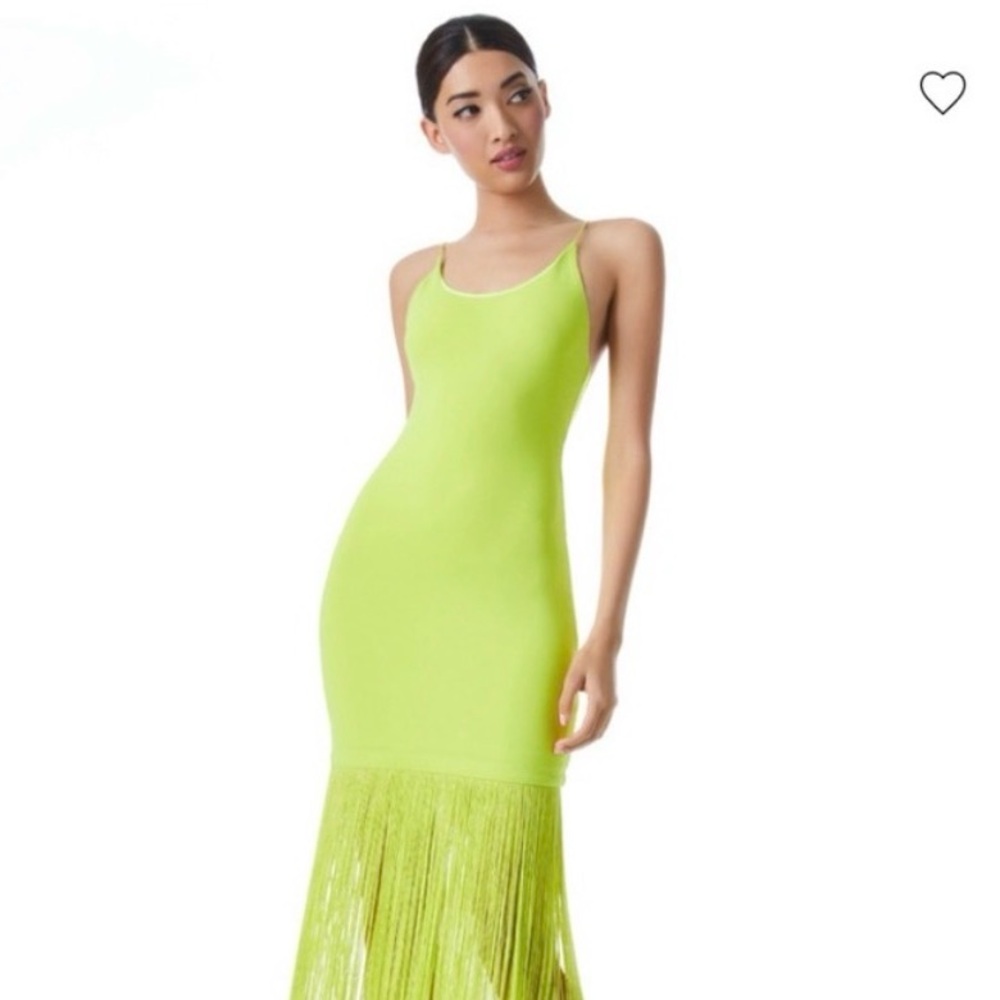 ALICE + OLIVIA SCOOP NECK FRINGE
DRESS Size 4